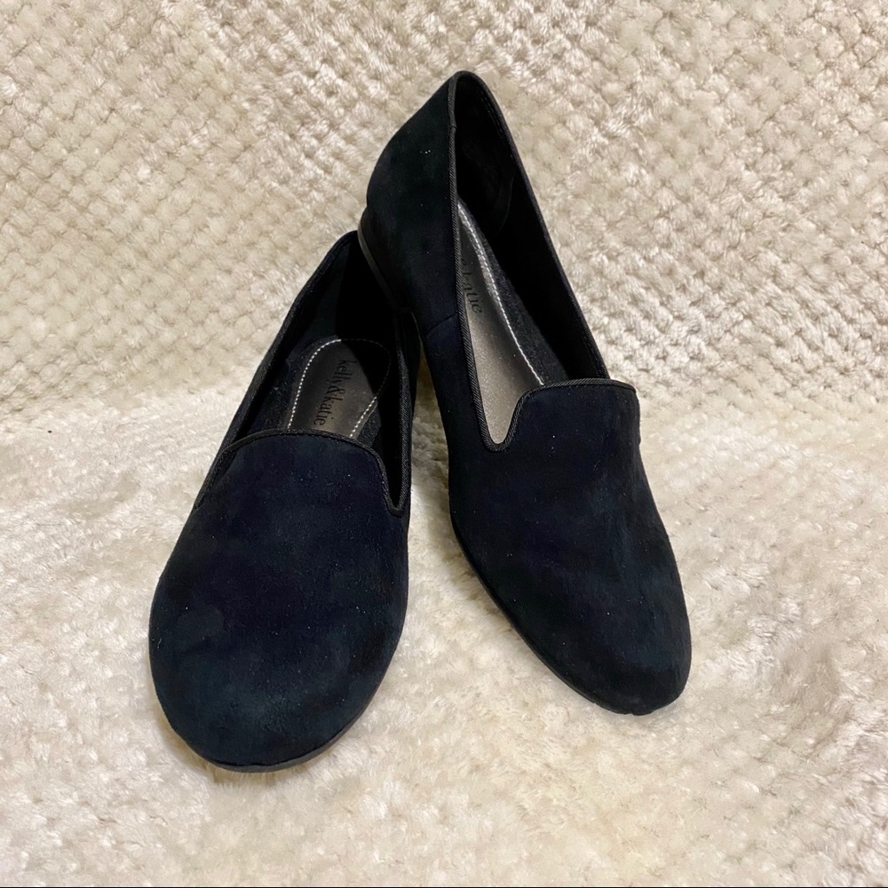 Kelly & Katie black suede loafers